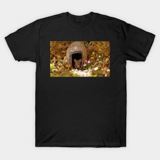 George the mouse in a log pile House at the door T-Shirt